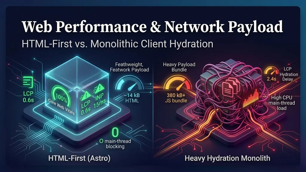 HTML-First Architecture vs Monolithic Client Hydration